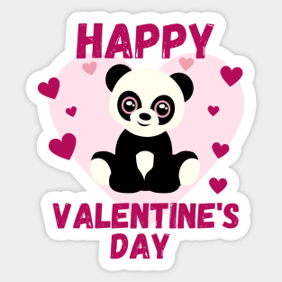 Happy Valentines Day - Panda Sticker